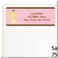 Baby Girl Asian - Baby Shower Return Address Labels