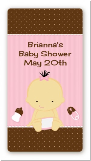 Baby Girl Asian - Custom Rectangle Baby Shower Sticker/Labels