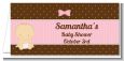 Baby Girl Caucasian - Personalized Baby Shower Place Cards thumbnail