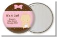 Baby Girl Caucasian - Personalized Baby Shower Pocket Mirror Favors thumbnail