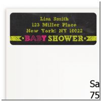 Baby Girl Chalk Inspired - Baby Shower Return Address Labels