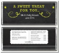 Baby Girl Chalk Inspired - Personalized Baby Shower Candy Bar Wrappers
