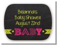 Baby Girl Chalk Inspired - Personalized Baby Shower Rounded Corner Stickers thumbnail