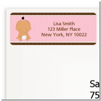 Baby Girl Hispanic - Baby Shower Return Address Labels