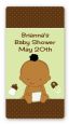 Baby Neutral African American - Custom Rectangle Baby Shower Sticker/Labels thumbnail