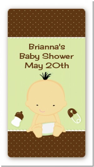 Baby Neutral Asian - Custom Rectangle Baby Shower Sticker/Labels