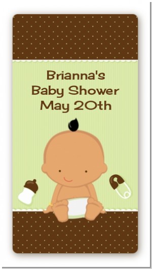 Baby Neutral Hispanic - Custom Rectangle Baby Shower Sticker/Labels