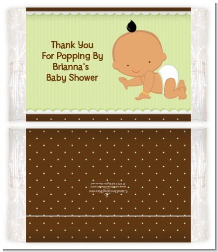 Baby Neutral Hispanic - Personalized Popcorn Wrapper Baby Shower Favors