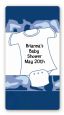 Baby Outfit Blue Camo - Custom Rectangle Baby Shower Sticker/Labels thumbnail