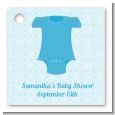 Baby Outfit Blue - Personalized Baby Shower Card Stock Favor Tags thumbnail