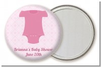 Baby Outfit Pink - Personalized Baby Shower Pocket Mirror Favors