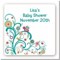 Baby Sprinkle - Square Personalized Baby Shower Sticker Labels