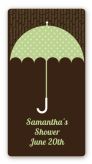 Baby Sprinkle Umbrella Green - Custom Rectangle Baby Shower Sticker/Labels