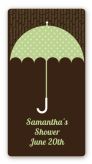 Baby Sprinkle Umbrella Green - Custom Rectangle Baby Shower Sticker/Labels