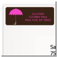 Baby Sprinkle Umbrella Pink - Baby Shower Return Address Labels thumbnail