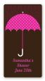 Baby Sprinkle Umbrella Pink - Custom Rectangle Baby Shower Sticker/Labels thumbnail