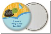 Baby Turtle Blue - Personalized Baby Shower Pocket Mirror Favors