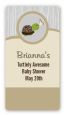 Baby Turtle Neutral - Custom Rectangle Baby Shower Sticker/Labels thumbnail