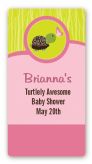 Baby Turtle Pink - Custom Rectangle Baby Shower Sticker/Labels