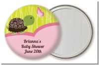 Baby Turtle Pink - Personalized Baby Shower Pocket Mirror Favors