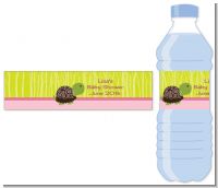 Baby Turtle Pink - Personalized Baby Shower Water Bottle Labels