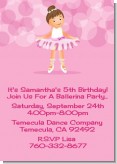 Ballet Dancer - Birthday Party Invitations