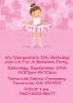 Ballet Dancer - Birthday Party Invitations thumbnail