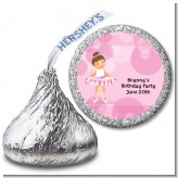 Ballet Dancer - Hershey Kiss Birthday Party Sticker Labels