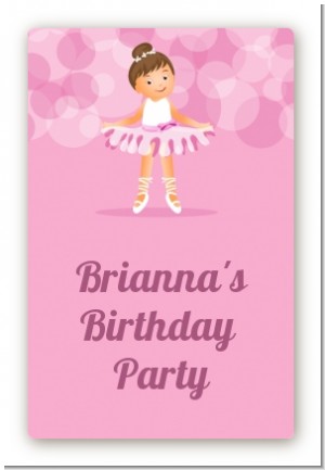 Ballet Dancer - Custom Large Rectangle Birthday Party Sticker/Labels