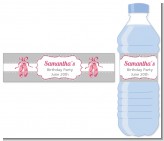 Ballerina - Personalized Birthday Party Water Bottle Labels