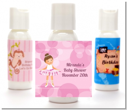 Ballet Dancer - Personalized Birthday Party Lotion Favors