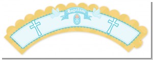 Baby Boy - Baptism / Christening Cupcake Wrappers