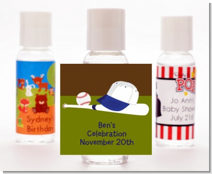 Baseball - Personalized Birthday Party Hand Sanitizers Favors