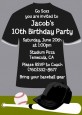 Baseball Jersey Black and White - Birthday Party Invitations thumbnail