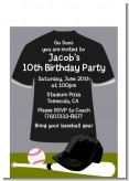 Baseball Jersey Black and White - Birthday Party Petite Invitations