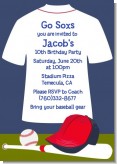 Baseball Jersey Blue and Red - Birthday Party Invitations