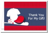 Baseball Jersey Blue and Red - Birthday Party Thank You Cards