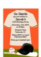 Baseball Jersey Orange and Black - Birthday Party Petite Invitations thumbnail