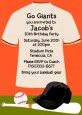 Baseball Jersey Orange and Black - Birthday Party Invitations thumbnail