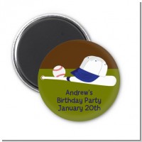 Baseball - Personalized Birthday Party Magnet Favors