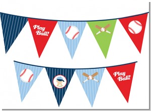 Future Baseball Player - Baby Shower Themed Pennant Set