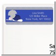 Baseball Jersey Blue and Grey - Birthday Party Return Address Labels thumbnail