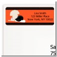 Baseball Jersey Orange and Black - Birthday Party Return Address Labels thumbnail