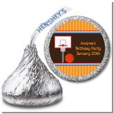Basketball - Hershey Kiss Birthday Party Sticker Labels