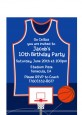 Basketball Jersey Blue and Orange - Birthday Party Petite Invitations thumbnail