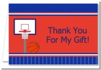 Basketball Jersey Blue and Red - Birthday Party Thank You Cards