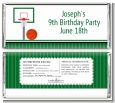 Basketball Jersey Green and White - Personalized Birthday Party Candy Bar Wrappers thumbnail