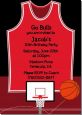 Basketball Jersey Red and Black - Birthday Party Invitations thumbnail