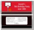 Basketball Jersey Red and Black - Personalized Birthday Party Candy Bar Wrappers thumbnail