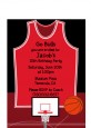 Basketball Jersey Red and Black - Birthday Party Petite Invitations thumbnail